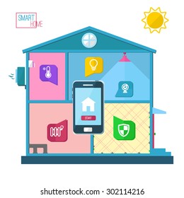 Smart home concept vector illustration