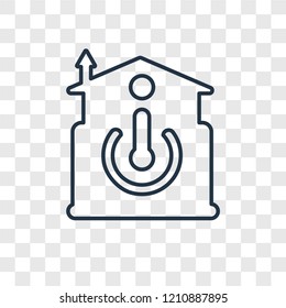 Smart home concept vector linear icon isolated on transparent background, Smart home concept transparency concept in outline style