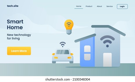 smartes Heimkonzept für Website-Vorlagen-Startseite