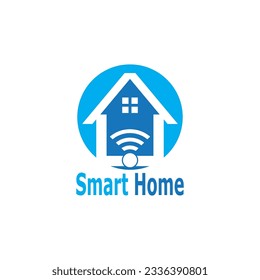Smart Home Connection Logo Vector Template Illustration