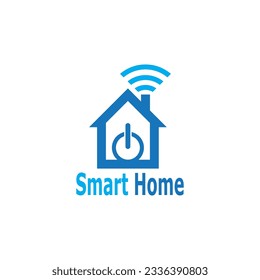 Smart Home Connection Logo Vector Template Illustration