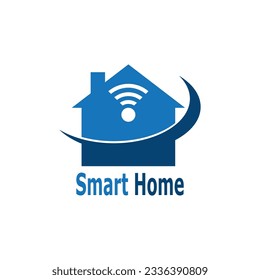 Smart Home Connection Logo Vector Template Illustration