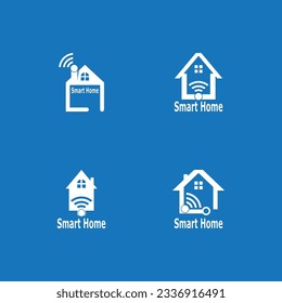 Ilustración de la plantilla de vectores del logotipo de conexión residencial inteligente