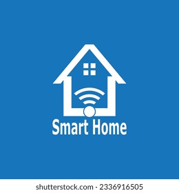 Smart Home Connection Logo Vector Template Illustration