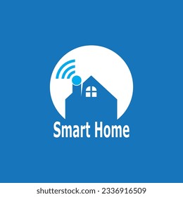 Smart Home Connection Logo Vector Template Illustration