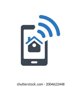 Smart home control app icon. Vector EPS file.