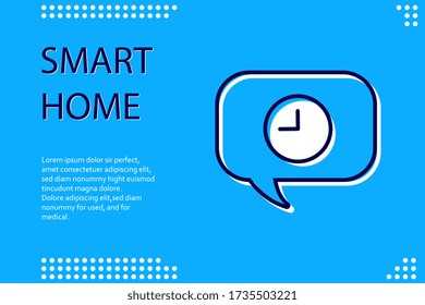 Smart home control concept. Smart house infographic. Concept home with technology system.