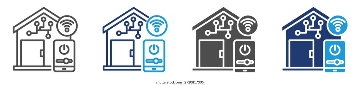 Estilo múltiple de la hoja de iconos de control inteligente del hogar