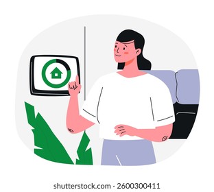 Smart Home Control System Touchscreen Interface.