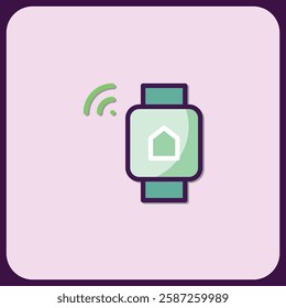 Smart Home Control via Wearable Device Icon