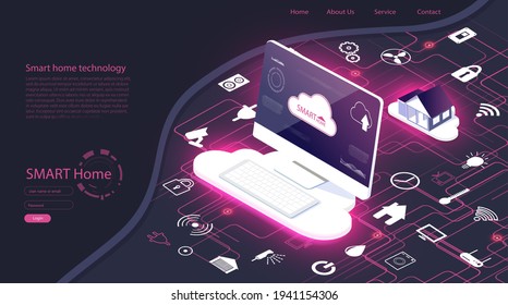 Smartphone de control residencial. Tecnología temática Neumorph del sistema de automatización del hogar. Pequeña casa de pie en pantalla teléfono móvil y conexiones inalámbricas al estilo meomorfista. no participar