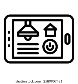 Smart Home Dashboard Vector Line Icon Design For Persoanl And Commercial Use