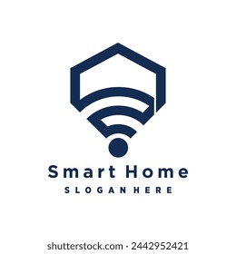 Smart home design element icon vector with creative concept for business person