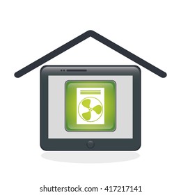 Smart home design. Technology icon. system concept