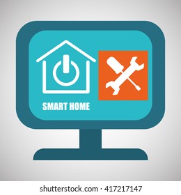 Smart home design. Technology icon. system concept