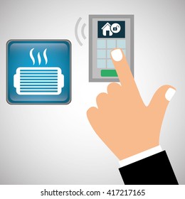 Smart home design. Technology icon. system concept