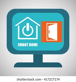 Smart home design. Technology icon. system concept