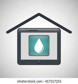 Smart home design. Technology icon. system concept