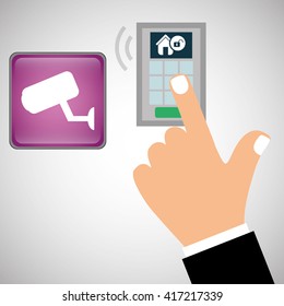 Smart home design. Technology icon. system concept