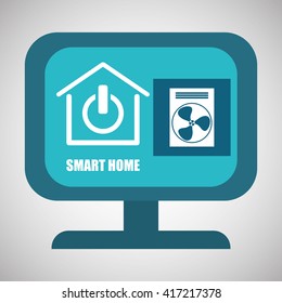 Smart home design. Technology icon. system concept