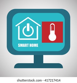 Smart home design. Technology icon. system concept