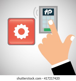 Smart home design. Technology icon. system concept