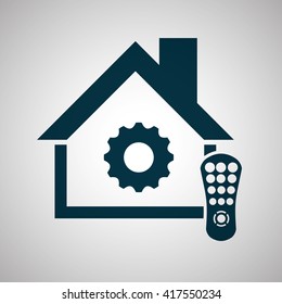 Smart home design. Technology icon. system concept