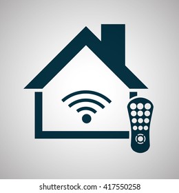 Smart home design. Technology icon. system concept