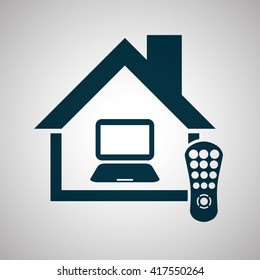 Smart home design. Technology icon. system concept