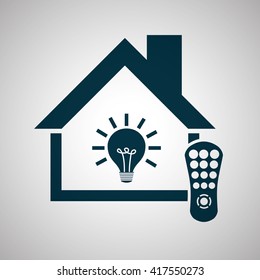 Smart home design. Technology icon. system concept