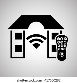 Smart home design. Technology icon. system concept