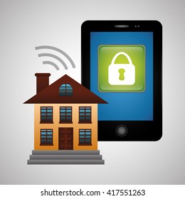 Smart home design. Technology icon. system concept