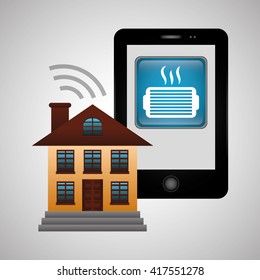 Smart home design. Technology icon. system concept