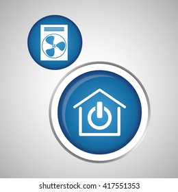 Smart home design. Technology icon. system concept