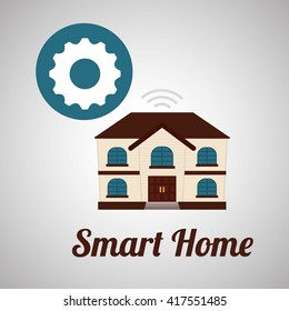 Smart home design. Technology icon. system concept
