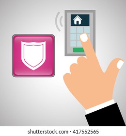 Smart home design. Technology icon. system concept
