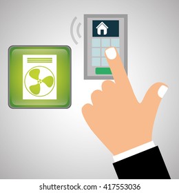 Smart home design. Technology icon. system concept