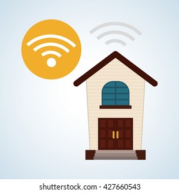 Smart home design. Technology icon. system concept