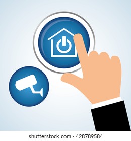 Smart home design. Technology icon. system concept