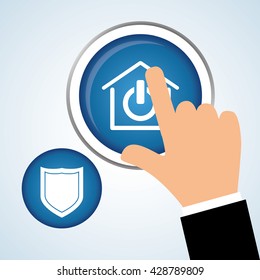 Smart home design. Technology icon. system concept