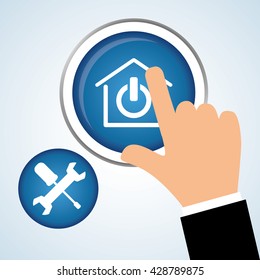 Smart home design. Technology icon. system concept