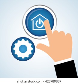 Smart home design. Technology icon. system concept