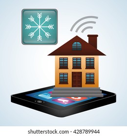 Smart home design. Technology icon. system concept
