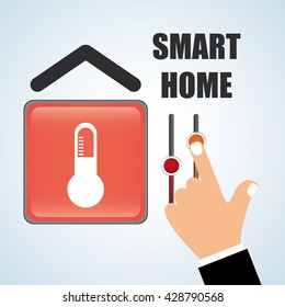 Smart home design. Technology icon. system concept