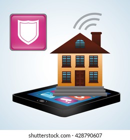 Smart home design. Technology icon. system concept