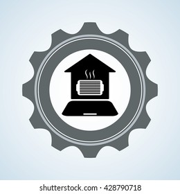 Smart home design. Technology icon. system concept