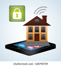 Smart home design. Technology icon. system concept