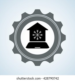 Smart home design. Technology icon. system concept