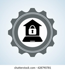Smart home design. Technology icon. system concept