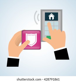 Smart home design. Technology icon. system concept